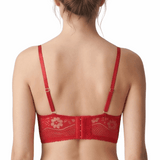 Red lingerie set on a white background