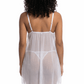 White sheer nightgown worn by a model on a white background