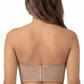 Beige longline bra on a white background